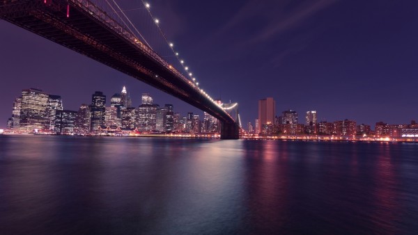 Бруклинский мост, Висячий мост, США, Ист-Ривер, Нью-Йорк