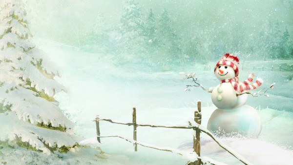 Рождественский снеговик заставки
