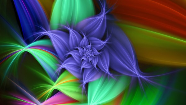 Красочный цветок, Colourful Flower, 1920x1080, HD, абстрактные