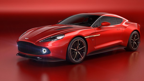 Концепт Aston Martin Vanquish Zagato красного цвета обои HD