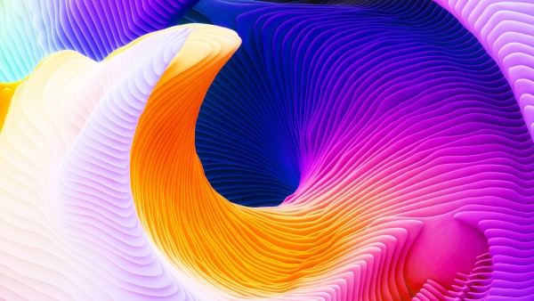 3Д абстрактные спирали цветные