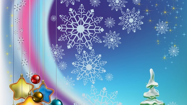 Новый год, фон, снежинки, украшения, игрушки, звёзды, шарики, графика, звезды, рождество, шары