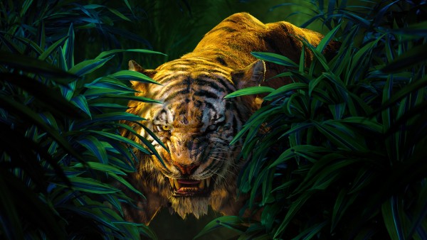 Шерхан, тигр, книга джунглей, мультфильм, мультфильм, обои, HD