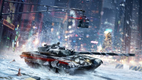 Armored Warfare, Проекта Армата, танчики, зима, снег, город
