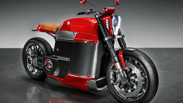 Tesla Model M Concept Electric Motorcycle футуристический мотоцикл обои HD