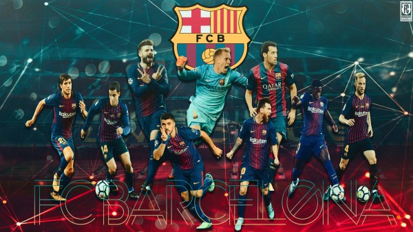 Команда ФК Барселона обои HD