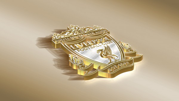 ФК Ливерпуль логотип в золотом обои 4K