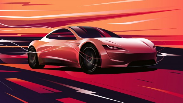 Tesla Roadster 2020 4K обои