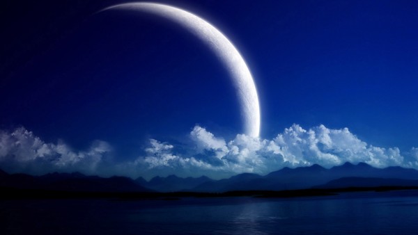 Ночная луна обои природы скачать