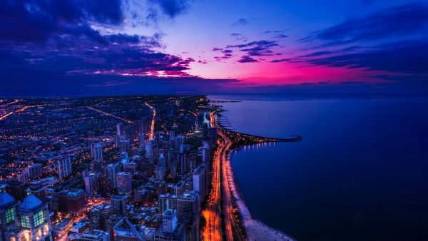 Чикаго закат