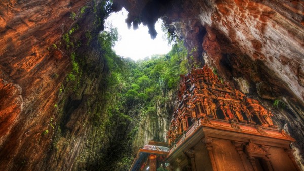 Храм пещеры Малайзия широкоформатные обои на раб стол
