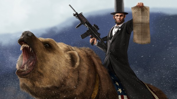 Авраам Линкольн на медведе картинки