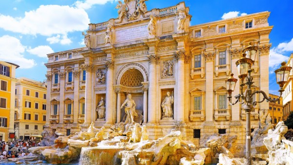 Рома Италия фонтан город обои скачать hd
