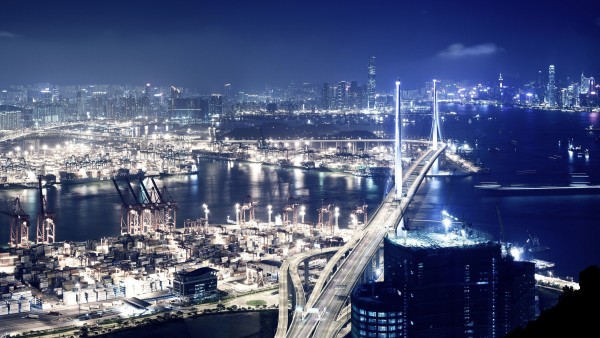 Панорама ночного города скачать картинки бесплатно