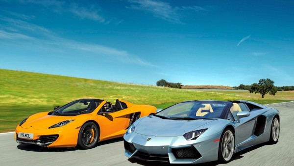 Lamborghini, McLaren Aventador LP700-4, MP4-12C, спортивный автомобиль, обои HD, картинки