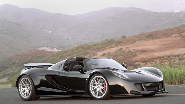 Hennessey Venom, GT Spyder, черный автомобиль, спорткар, обои HD, картинки