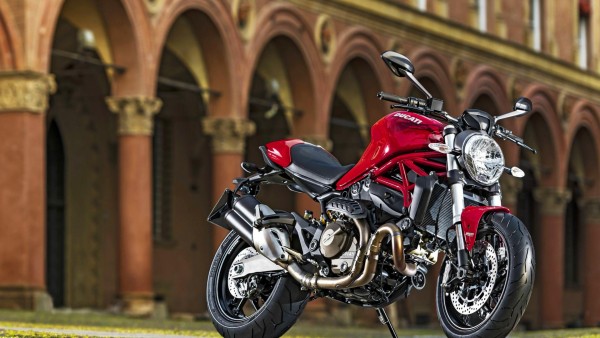 2015 Ducati Monster 821 красный мотоцикл обои для рабочего стола