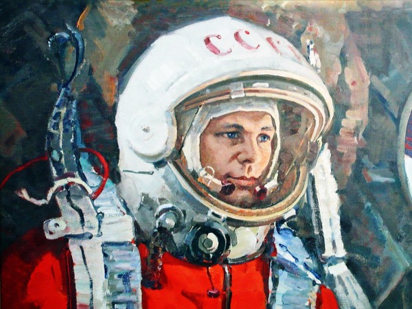 Юрий Гагарин, космонавт, СССР, скафандр, широкоформатные обои, hd