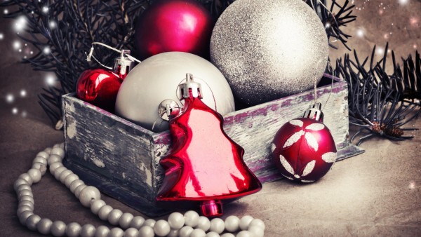 Праздники, Рождественские украшения, шарики, обои hd, картинки