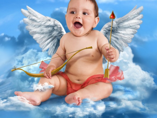 Ребенок купидон, ангельский ребенок, амур, малыш, картинки, фоны