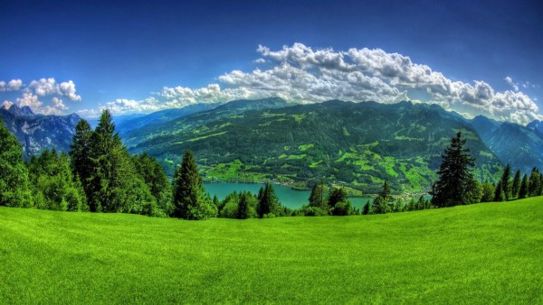 Швейцария, пейзажи, Горы, Небо, Валенштадт, трава высокого разрешения фоны