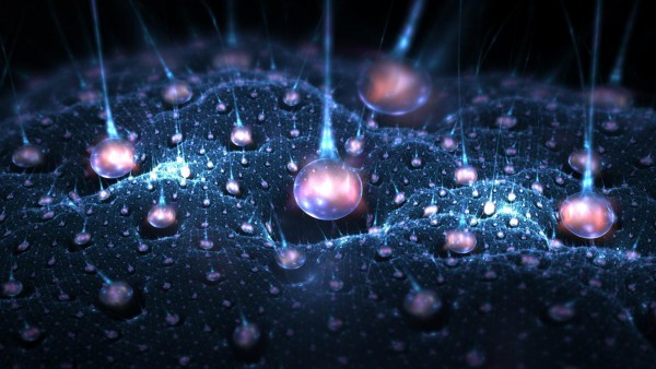 Светящиеся молекулы капли воды обои на рабочий стол