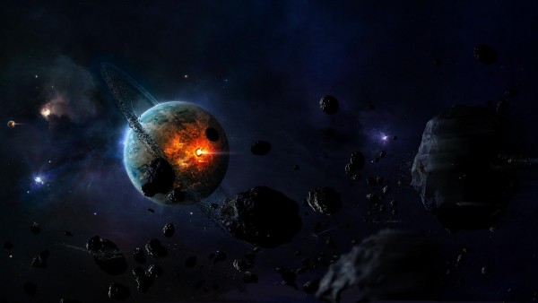 удар астероида