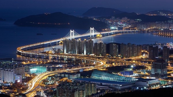 Кванан, Висячий мост, Суёнгу, Республика Корея
