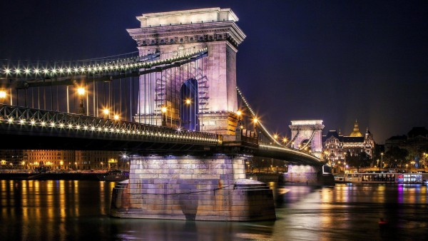 Цепной мост Сеченьи, Висячий мост, Будапешт, Венгрия