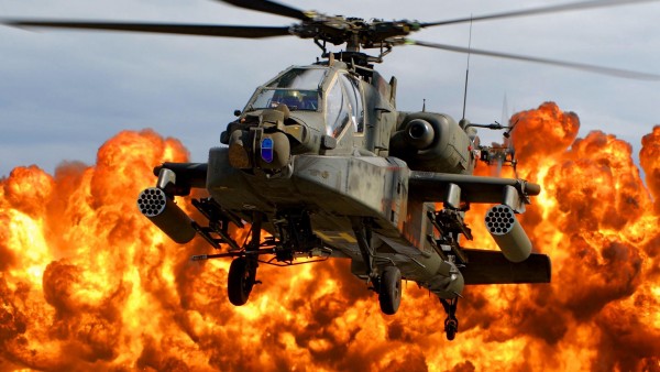 AH-64, вертолеты, Apache, заставки, взрыв