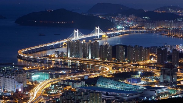 мост кванан, висячий мост, суёнгу, Южная Корея, обои 
