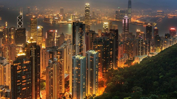Гонконг ночью заставки бесплатно скачать