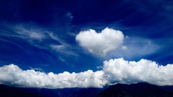 облака, люблю, романтика, настроение, сердце, картинки