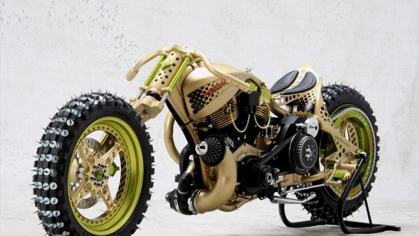 Чоппер мотоцикл с шипованной резиной тюнинг
