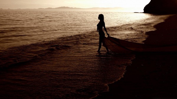 Бесплатно картинки женщина идущая по пляжу
