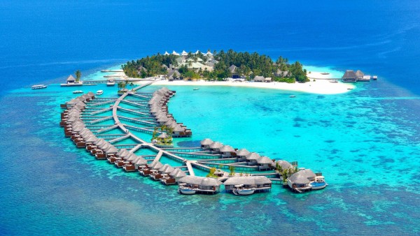 Тропический остров Мальдивы обои на рабочий стол
