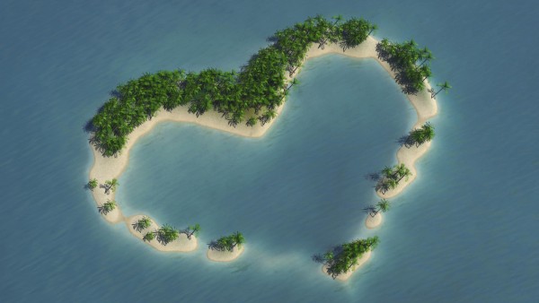 Сердце Форма Остров Роялти