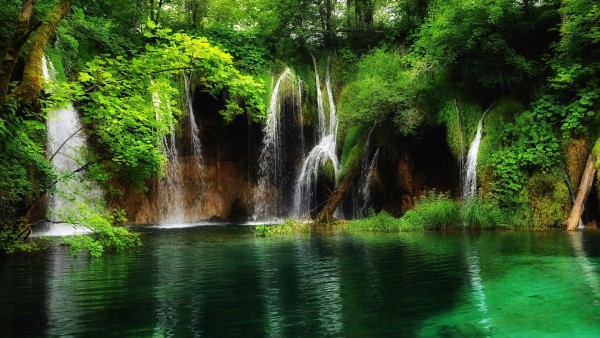 free wallpaper parque nacional Los Lagos Plitvice Croacia Waterfall