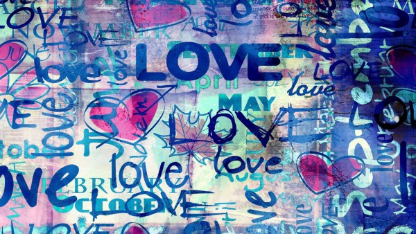 знак, любовь, настроение, красочный, фон, заставки, love