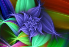 Красочный цветок, Colourful Flower, 1920x1080, HD, абстрактные