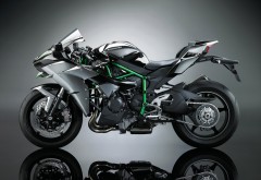2017 Kawasaki Ninja H2 мощный мотоцикл обои HD