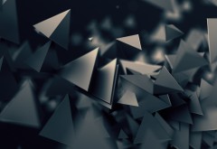 Темные треугольники обои 3D