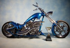 Синий мотоцикл по дизайну заказчика
