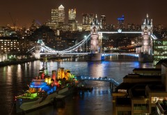 Ночной Лондон и его Тауэрский мост