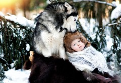 Собака и ребенок фото