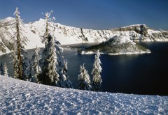 Озеро снежных горах картинки на рабочий стол