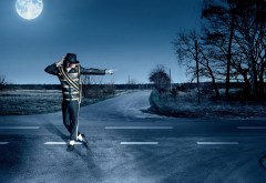 HD обои Майкл Джексон тонцует на дороге