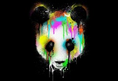 Free colorful panda face for Widescreen
