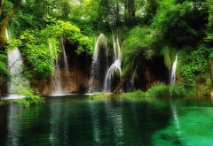 free wallpaper parque nacional Los Lagos Plitvice Croacia Waterfall